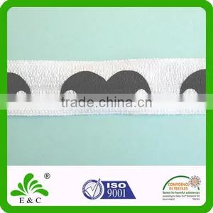 Moustache Print Fold Over Elastic FOE by Oeko-Tex100 Factory thumbnail-1