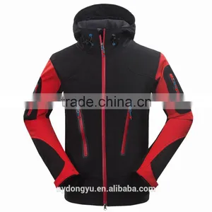 Orange Black Men Fleeced Waterproof Cycling Sportl Jacket/wikse Oft Shell Outdoor Climbing Hiking Climbing Windbreaker Hoodies thumbnail-1