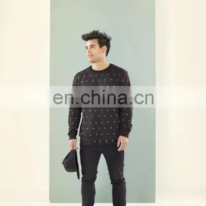Comfortable Printed Black Men Sweatshirt thumbnail-2