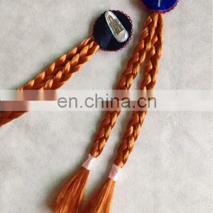 PWS-0450 Girls Cosplay Wigs Braid Frozen Anna Wigs Braid thumbnail-1