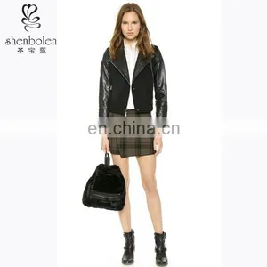 Cotton Mini Skirt, Fashion Girl's Plaid Mini Skirt 2014 thumbnail-2