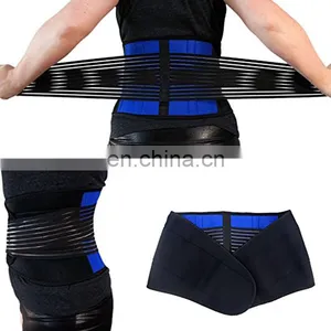 Deluxe Neoprene Double Pull Lumbar Lower Back Support Brace Exercise Belt thumbnail-2