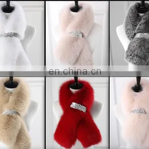 Luxury High Quality Colorful Real Fox Fur Scarf thumbnail-2