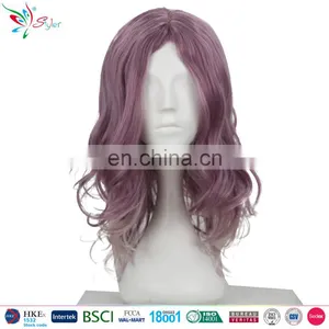 Styler Brand Popular Mazarine Dark Purple Mix Color Cosplay Curly Wig thumbnail-1