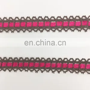 OLCT1436 1.3cm Fashion Beautiful Multi Color Cotton Crochet African Lace for Ladies thumbnail-4