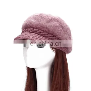 Custom Winter Fur Women's Hat Ladies Fashion Beret Hats thumbnail-1