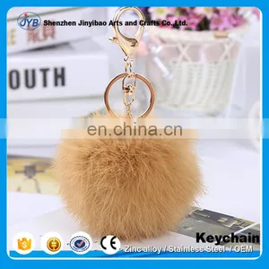Hot Selling Colorful Cute Fur Flush Ball Keychain for Bag thumbnail-2