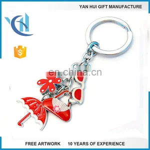 Multicolor Metal Charming Crystal Zodiac Charms Keychain thumbnail-4
