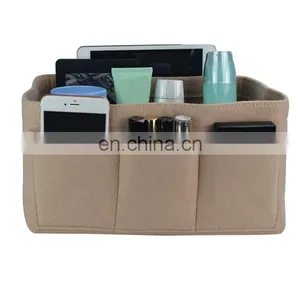 Extra Large Capacity Multi-function Felt Makeup Bag Organizer for Ladies and Travel thumbnail-1