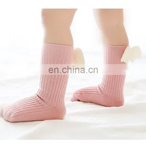 2020 Baby Girls Knee High Socks Angel Wing Summer Autumn Cotton Socks Solid Candy Color Kids Toddler Short Socks For Children thumbnail-4