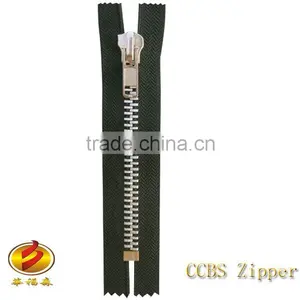 High Quality No.8 Fashion Close End White Brass Metal Zipper thumbnail-1