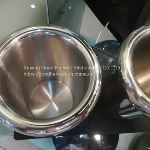High-class Unique Stainless Steel Bar Beer Bucket Ice Bucket Stainless Steel Double Wall Ice Bucket thumbnail-4