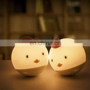 Best Selling 2020 7 Colors Chicken LED USB Children Animal Night Light Silicone Night Lamp for Kids thumbnail-3