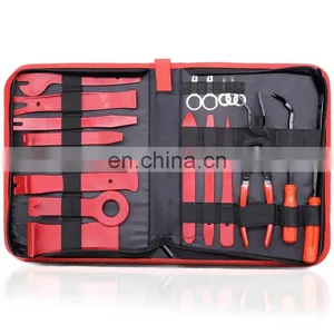 4pcs Red Color Auto Car Radio Door Clip Panel Trim Dash Audio Removal Installer Pry Tool Kit Car Panel Removal Tool thumbnail-4