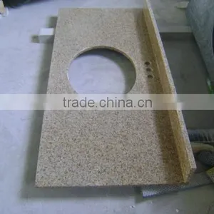 Hotel Bathroom Sunset Gold Granite Vanity Tops, Sunset Gold Vanity Tops thumbnail-5