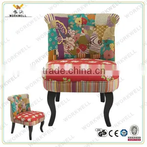 WorkWell Upholstered Wood and Classic Children Sofa With Fabric Kw-D4038 thumbnail-1