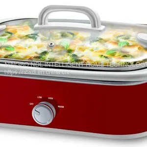 New Design 3.3L(3.5QT) Oval Ceramic Slow Cooker With Glass Lid L-SC40F thumbnail-1