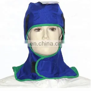 Blue 100% Flame Retardant Cotton Welding Hood Neck Head Protective Work Safety Welding Hat thumbnail-1
