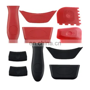 Silicone Hot Pot Handle Cover / Heat Protecting Silicone Hot Handle Holder for Cast Iron Skillets, & Pans thumbnail-3