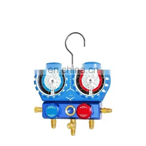 Conjunto de manômetros de coletor de alumínio ALD CT-536 para sistema de refrigeração HVAC, ar-condicionado automotivo, recarga de AC com R134A, R502, R410A, R404 preço thumbnail-2