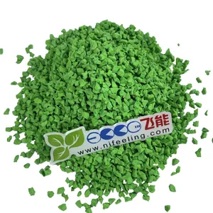 Non-slip Running Track Durable Red Color EPDM Rubber Granules Sports Surface thumbnail-4