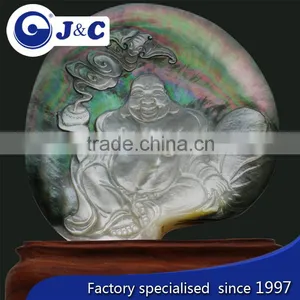 Carved Customized Figure on Natural Sea Shell ,mother of Pearl Decoration Buttons thumbnail-3
