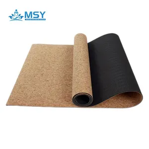 Portable Cork Yoga Mat for Travel Yoga, Lightweight Design Folds Easily Into Carry Bags thumbnail-2