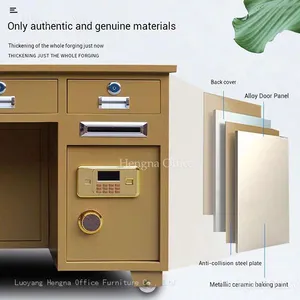 Steel Desk With Safe Compartment | Anti-Theft & Heavy Duty | Corporate Finance Office - OEM Manufacturer thumbnail-3