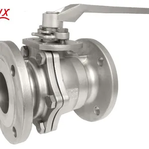 ANSI API Ball Valve Two Hemisphere SS304 SS316 CF8 CF8M High Platform Flange 2 Piece Ball Valve Industrial Pipeline Valve thumbnail-1
