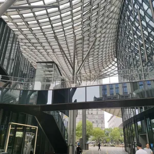 Manufacturing, Hoisting and Lifting of Grid Meshes of Hollow Welded Spherical Grids With a Diameter of 250 - 1000. Roof of Workshop and Factory Building With Grid Tube Trusses of gz Pucheng Brand thumbnail-2