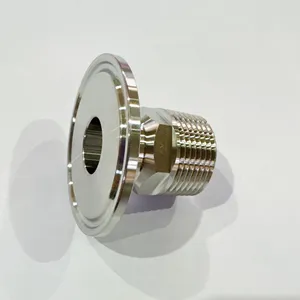 SS304 Vacuum KF Male Adapter With Tri Clamp and NPT/NW25 Thread for Hex Fittings thumbnail-1