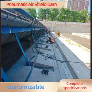 River Retaining Dam, Reservoir Air Cushion Dam, Landscape Water-filled Steel Wire Frame Integral Slope Rubber Dam thumbnail-3