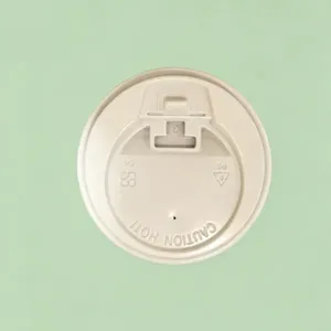 80mm 90mm White Plastic Free Recyclable Disposable Paper Lids for Hot Beverages thumbnail-2