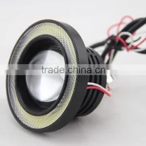 2015 Guangzhou 12v 10w 3.5 Inch LED Fog Light Lamp Projector Lens With Yellow Red White Blue Angle Eyes Evil Eyes thumbnail-2