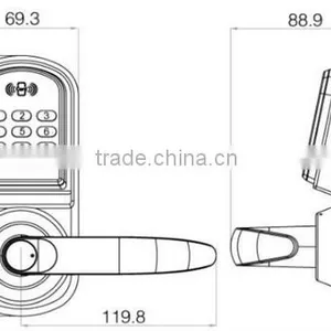 OSPON Entrance Combination Door Lock,gold Color thumbnail-3