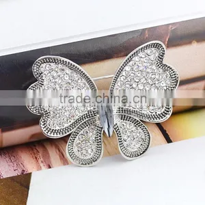 China Wholesale Cheap Fashion Butterfly Rhinestone Brooch Popular Brooch for Women thumbnail-3