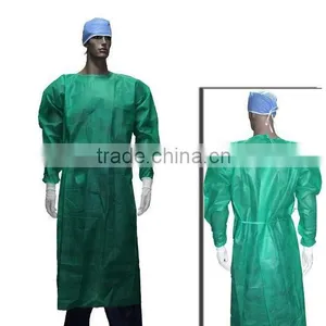 Disposable PP Green Isolation Gown Vistors' Gown Knitted Cuff thumbnail-1