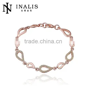 Top Quality Elegant Water Drop Shaped Plated Gold Bracelet 18k thumbnail-1