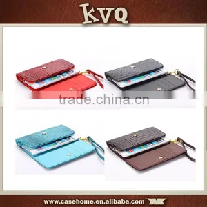 Luxury Wallet PU Leather Pouch Case Cover for Various Smart Phones With Strap and Card Holder thumbnail-1