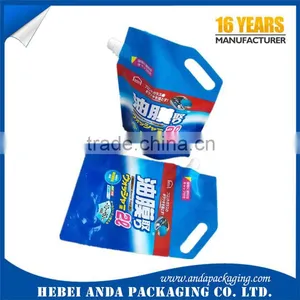 Printed Plastic Stand up Pouch/ Liquid Laundry Detergent Pouch/liquid Soap Standup Spout Bag thumbnail-5