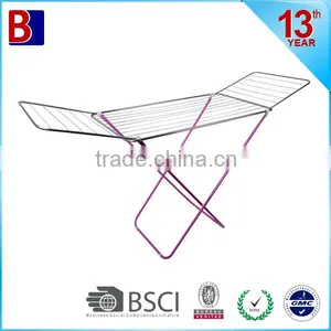 18M Stainless Steel and Metal Mixed Folding Clothes Rack thumbnail-1