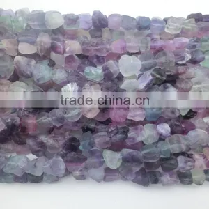 10-13*15*18mm Rianbow Fluorite , Semi Precious Stone,Rough Tumble-nugget Strand Stone thumbnail-1