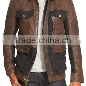 Black Pocket Turkish Leather Jacket thumbnail-1