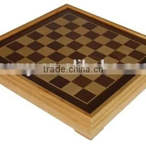 High Level Chessman Storage Chess Table Set Wooden thumbnail-3