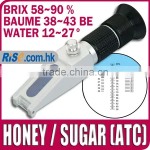 New 58~90% Brix 38~43 Be Baume Honey Wine Refractometer thumbnail-1