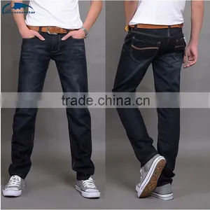 Blue Color Men's Fashion Jeans Famous Brand Jeans Men Pencil Denim Trousers Quality Choice thumbnail-1