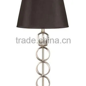 Four Ring 32"H Table Lamp With Black Shade,brushed Steel thumbnail-1