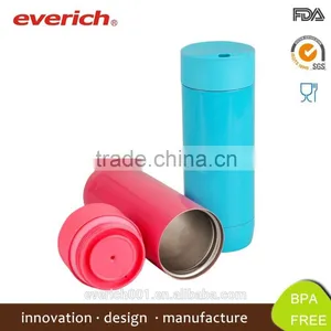 2015 Double Wall Stainless Steel 18/8 Vacuum Side Open Quick Stopper Mug thumbnail-5