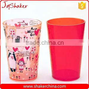 Hotel Clear Plastic Cup With Custom Logo,BPA Free 400ML Clear Plastic Water Cup thumbnail-1