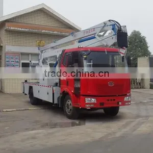 High Quality Jiefang 14m Hydraulic Aerial Cage Truck thumbnail-1